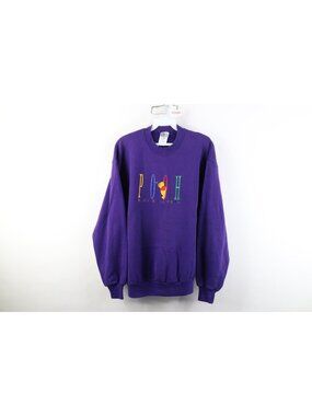 Vtg 90s Disney Winnie the Pooh Womens Large Spell Out Crewneck Sweatshirt USA